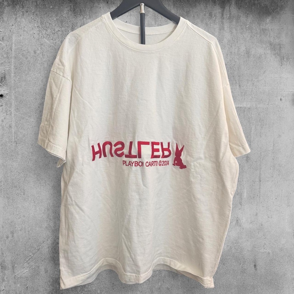 PlayboiCarti x Shayne Oliver Group Hustler Tee with Playboy bunny graphic Size M